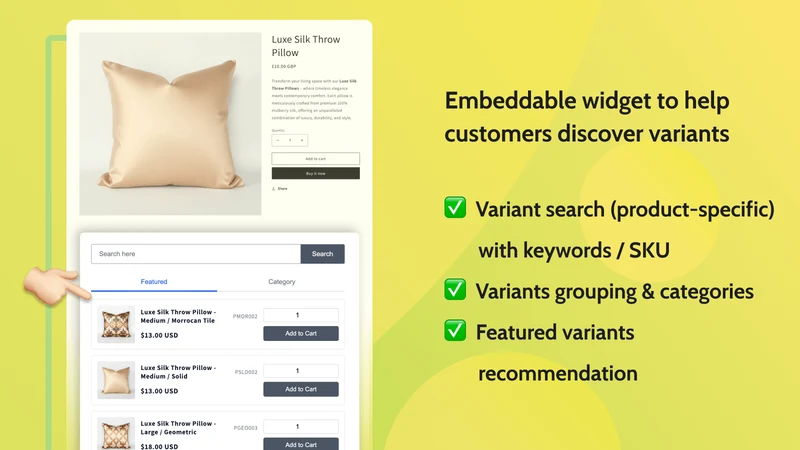 Embed Variant Search Picker MP