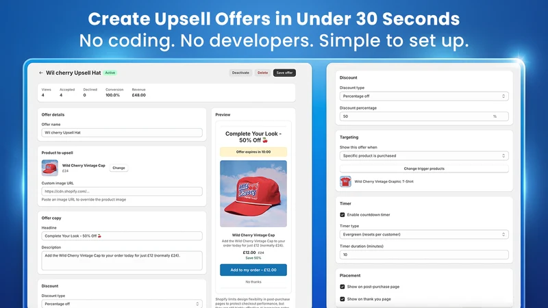 UpsellCat: One‑Click Upsells