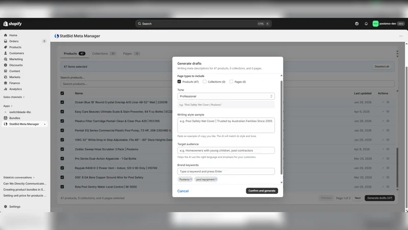 StatBid Meta Manager