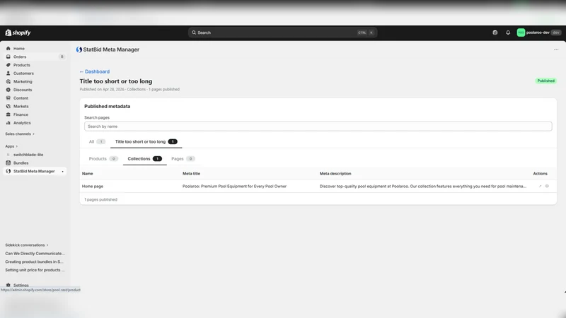 StatBid Meta Manager