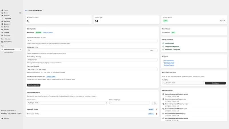 Smart Backorder Manager