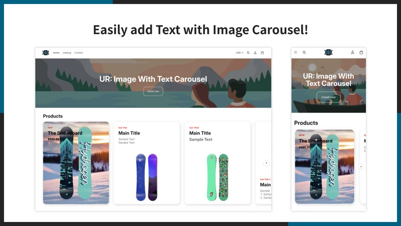 UR: Image With Text Carousel