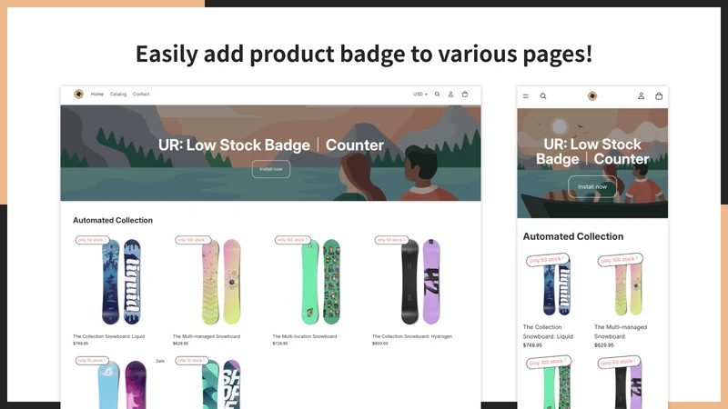 UR: Low Stock Badge｜Counter