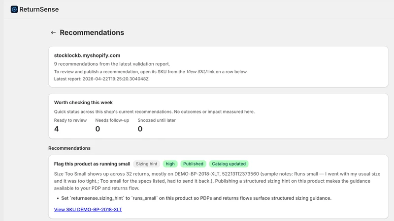 ReturnSense by MorganLabs