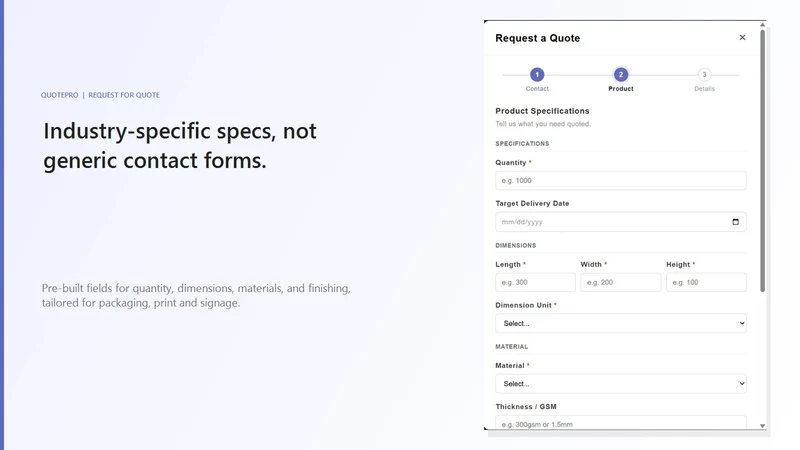 QuotePro ‑ B2B RFQ, Hide Price