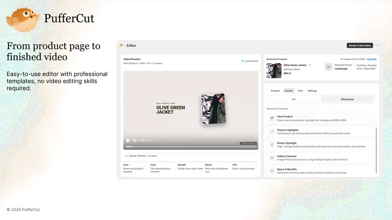 PufferCut ‑ Product Videos