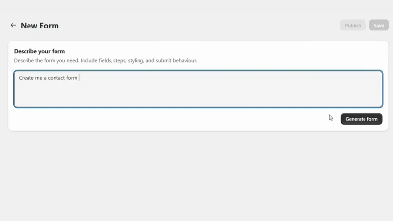 PromptForm : Form Builder
