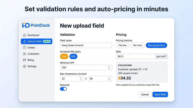 PrintDock ‑ File Uploader