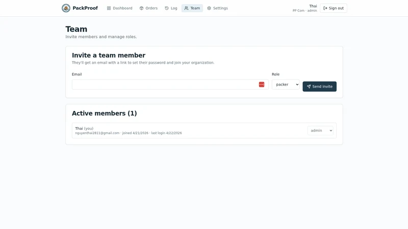 PackProof: Pack Package Record