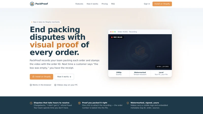 PackProof: Pack Package Record