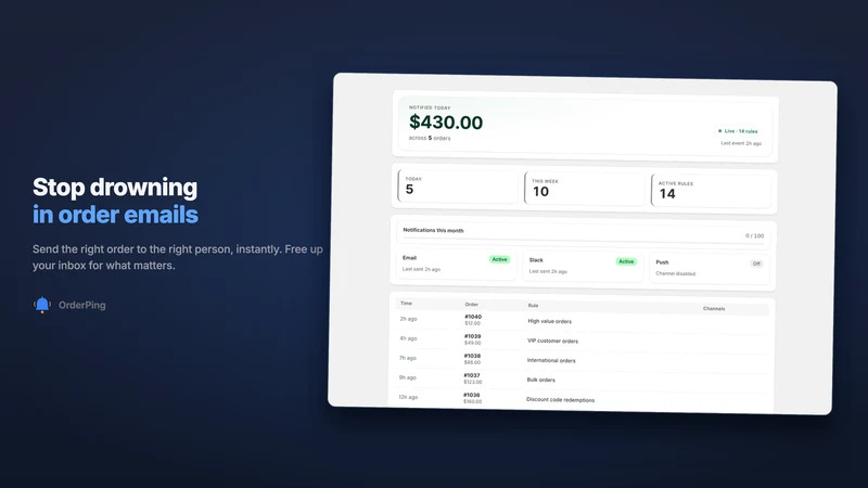 OrderPing — Smart Order Alerts