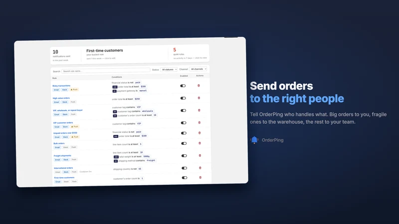 OrderPing — Smart Order Alerts