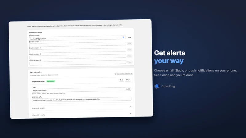 OrderPing — Smart Order Alerts