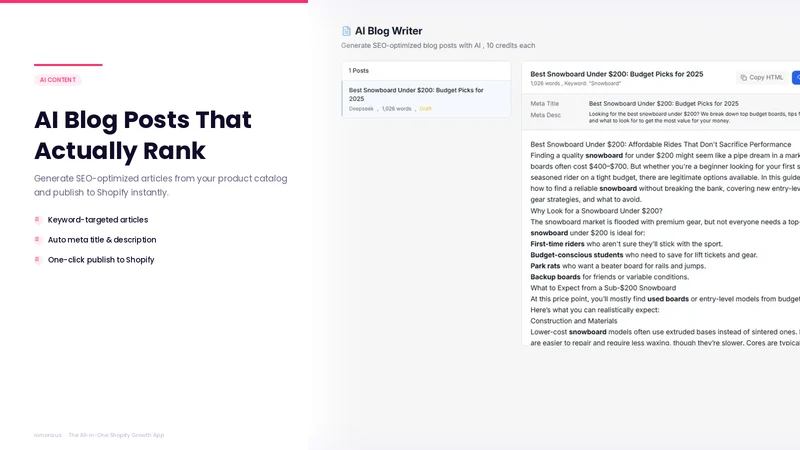 Nimora: AI Media & SEO