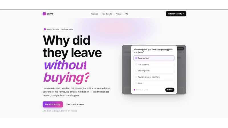Leavio — Exit Survey