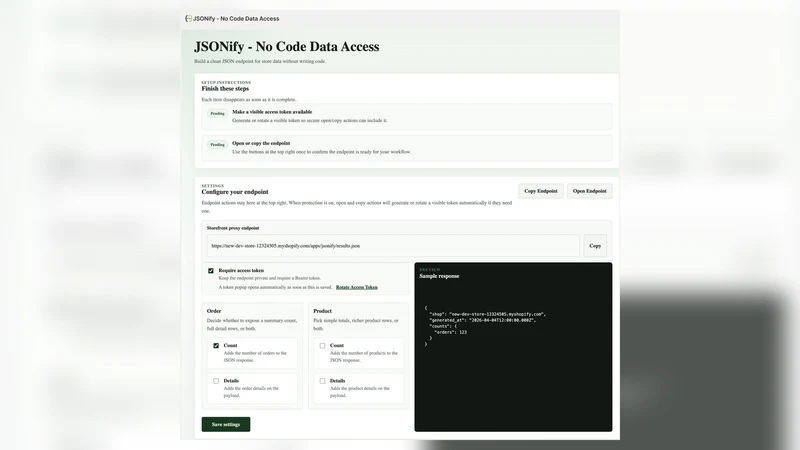JSONify ‑ No Code Data Access
