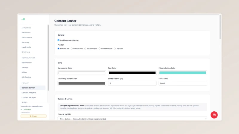 eventabee Tracking & Consent