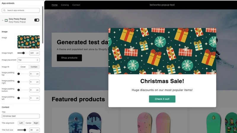 Easy Peasy Popup Builder