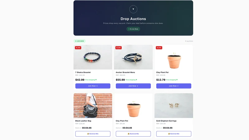 DropClaim Dutch Auction