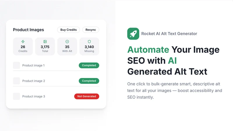 Rocket: AI Alt Text Generator