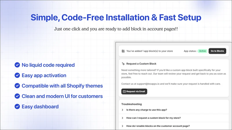 LEO ‑ Customer Account Blocks