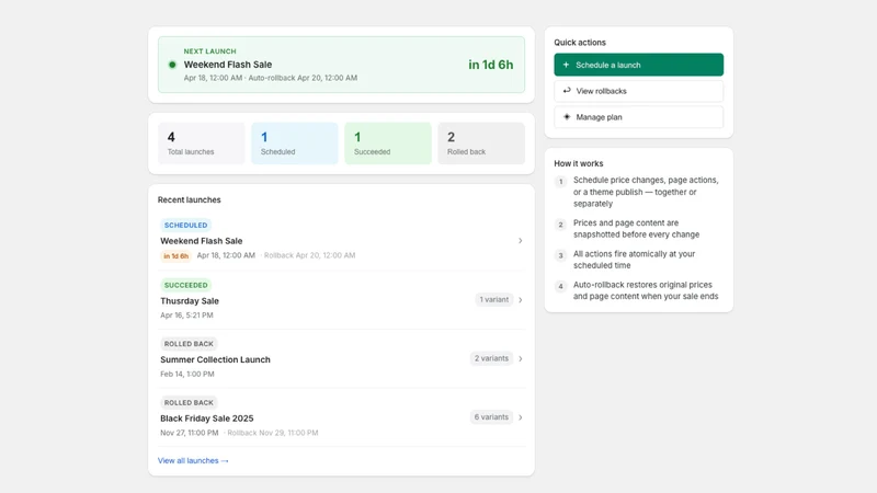 Launch Flow: Sale Scheduler
