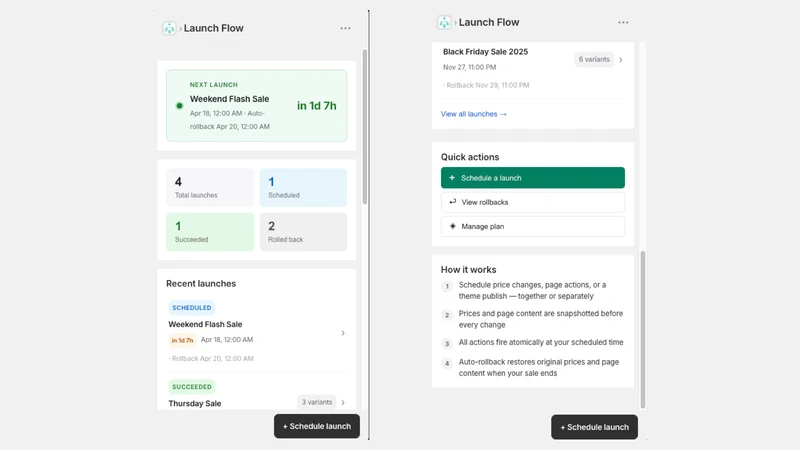 Launch Flow: Sale Scheduler