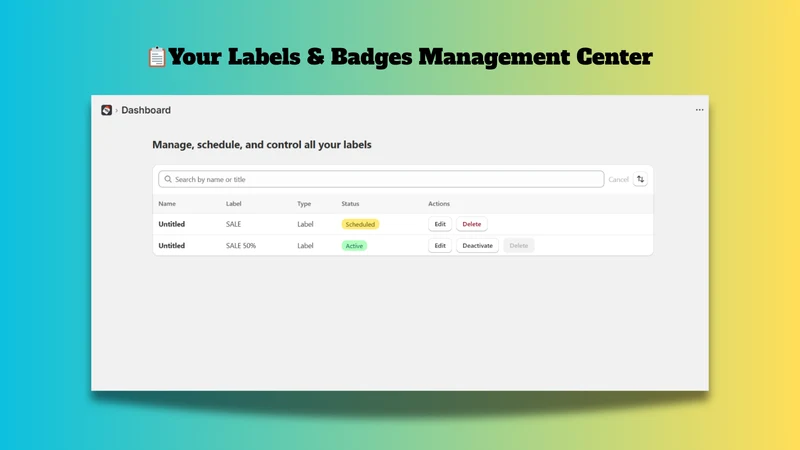 Label & Badge Manager