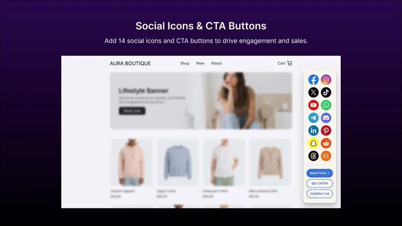 Floating: Social Icons & CTA