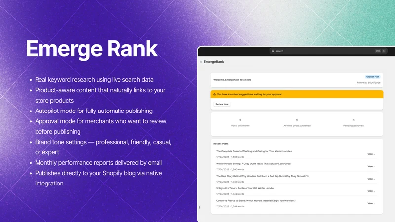 EmergeRank: AI SEO Blog Writer