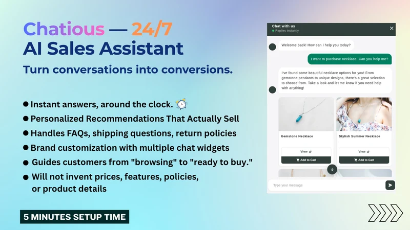 Chatious ‑ It sells, you sleep