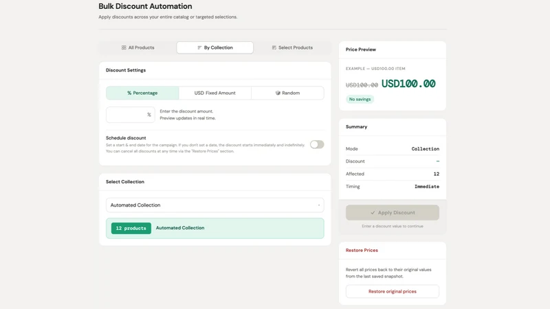 Bulk Discount Automation