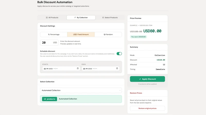 Bulk Discount Automation