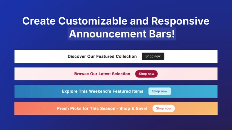Zeppo: Announcement Bar