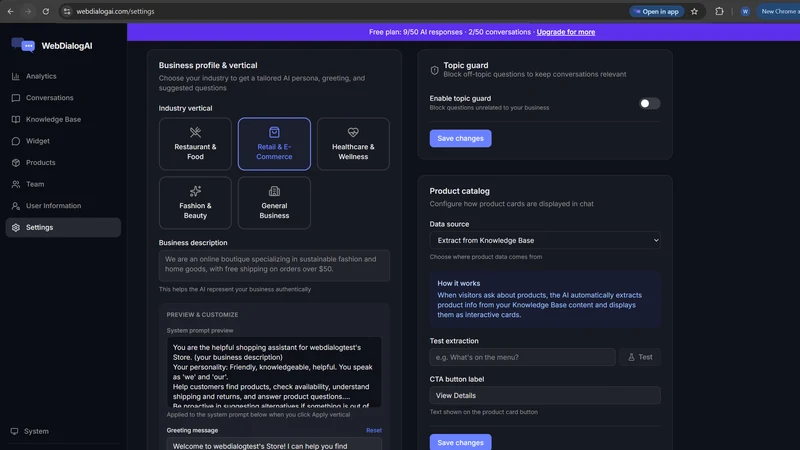 WebDialogAI
