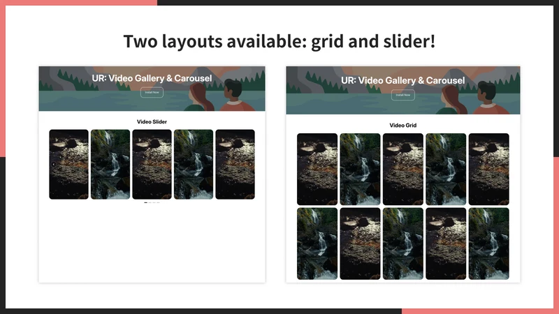 UR: Video Gallery & Carousel