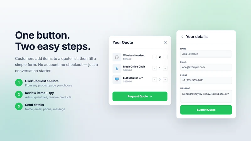Simple Request a Quote