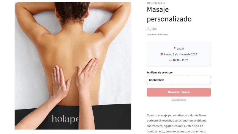 BookService: Reservas y Citas