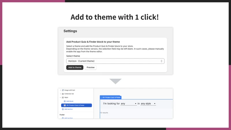 UR: Product Quiz & Finder