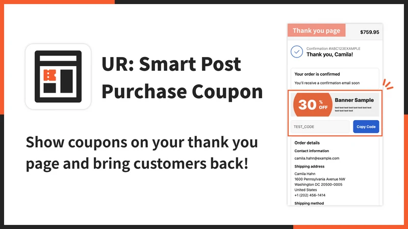 UR: Smart Post Purchase Coupon