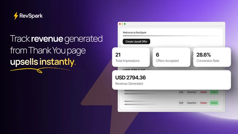 RevSpark‑Thank you Page Upsell