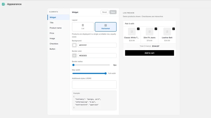 Rocket: Custom Product Pairs