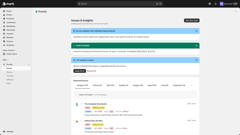 Proofly — Store Readiness AI