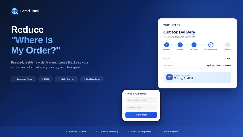 Parcel Track ‑ Order Tracking