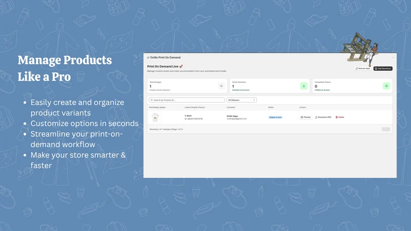 Octilo: Print On Demand (POD)