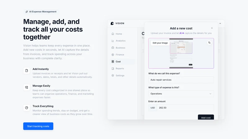 Vision:Analytics, Reports & AI