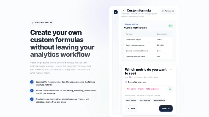 Vision:Analytics, Reports & AI