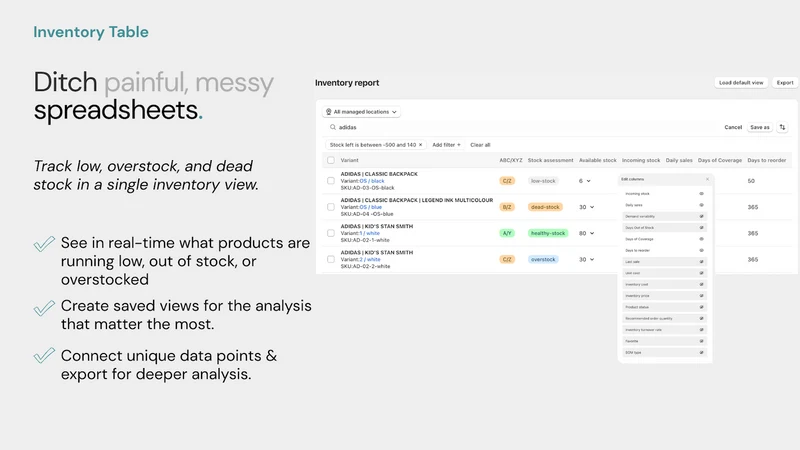 Synplex Inventory Planner