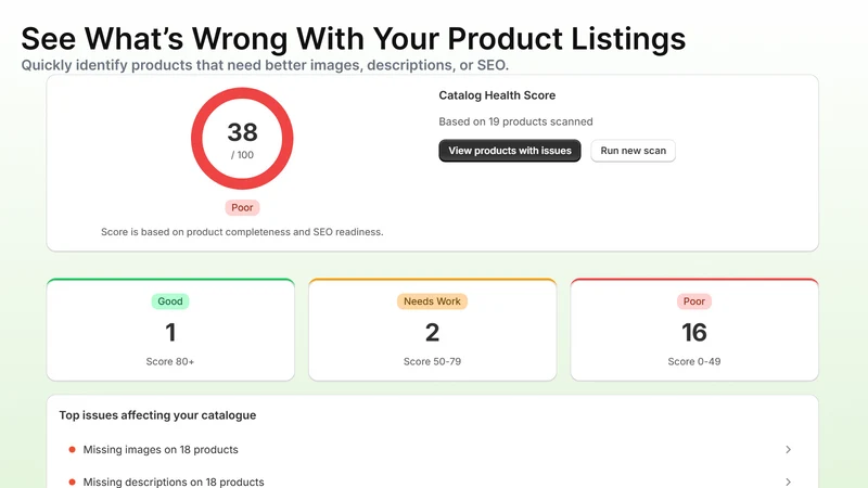 Surge: Product Listing Audit