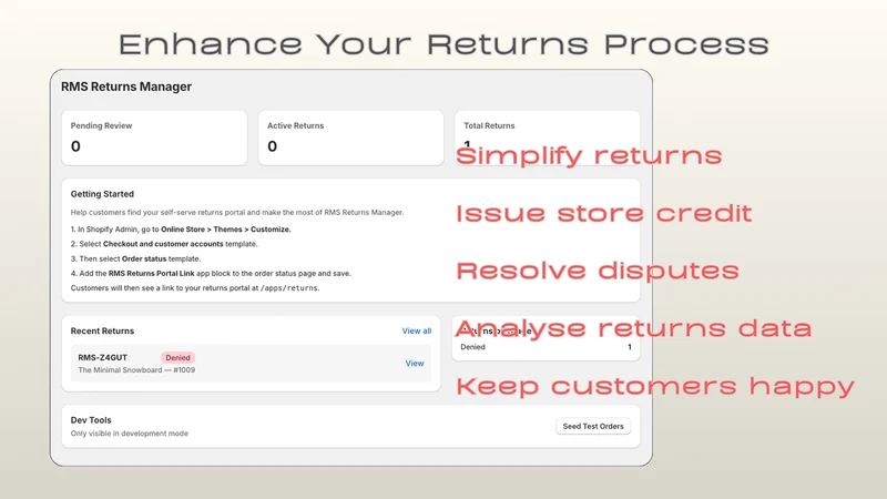 RMS Returns & Credit Manager